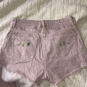 up-cycled: pacsun pink high rise denim shorts